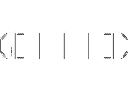 LED flitsbalk SPARTAN - 138 cm Amber