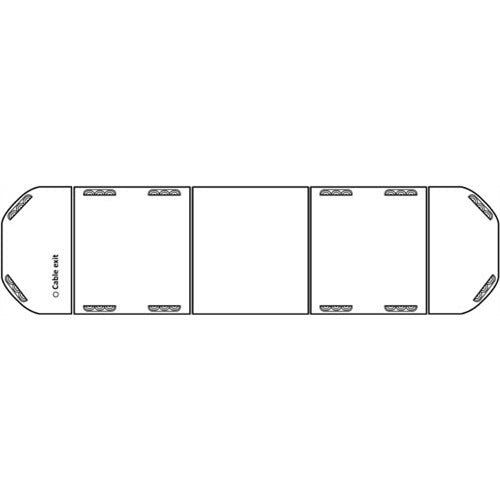 LED flitsbalk SPARTAN - 110 cm Amber