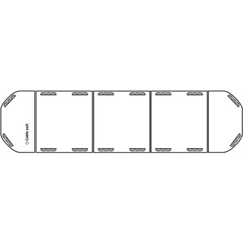 LED flitsbalk SPARTAN - 110 cm Amber