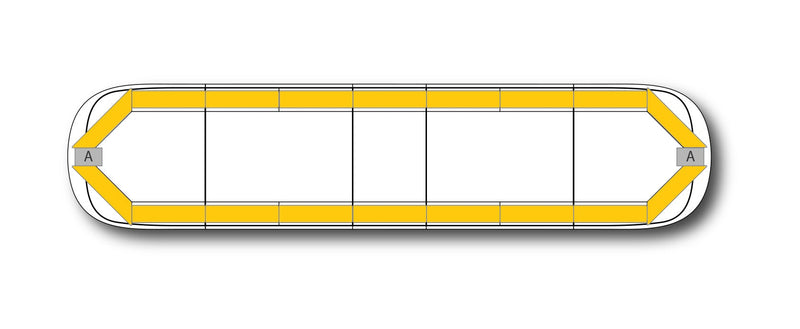 LED flitsbalk AEGIS - 152 cm Amber