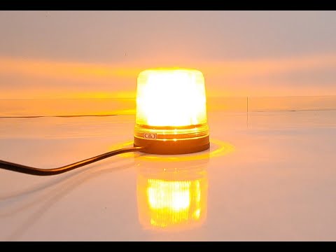 LED zwaailamp B18 DIN Opsteek | Amber