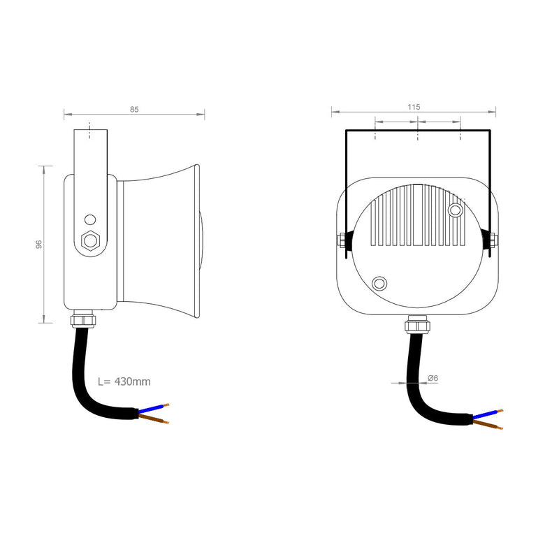 30 Watt inbouw sirene speaker 4 ohm W&G - K2-SL4